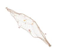Gadpiparty Mediterranean Fish Net Wall Decoration Made of Cotton and Linen with Shell Accents, Rustic Texture Fishing Net for Versatile Display and Wall Hanging, the Sea Party