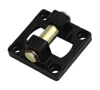 Gadpiparty Metal Cylinder Clevis Mounting Holder with 4 Bolt Holes Easy to Install and Nice Polished Air Cylinder Base Support for Industrial Automation Random Color