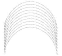 Gadpiparty Metal Hanging Basket Chains with Snap Clips 10PCS Silver Iron Chains 50cm for Bird Feeders Wind Chimes Outdoor Plant Hangers Picture Display and Signage Hanging