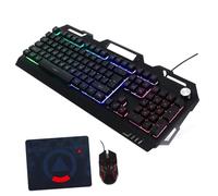 Gadpiparty Metal Keyboard and Mouse for Gaming Desk Accessories Featuring Mechanical Gaming Keyboards Tactile Feedback Seeking