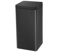 Gadpiparty Metal Rectangular Tea Tin Canister with Lid Airtight Storage, 16.7Cm Tall Space Gray Tinplate Box for Loose Leaf Tea and Food Storage, for Pantry and Kitchen Countertop