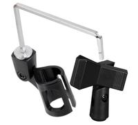 Gadpiparty Metal Saxophone Microphone Clip Holder Portable Mic Bracket for Alto Tenor Sax Performance Black Microphone Stand Support