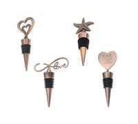 Gadpiparty Metal Wine Bottle Stoppers Alloy Material with Star Shape 2pcs Easy to Use on Valentine Day for Wine and Vinegar Bottles for Home and Bar Use