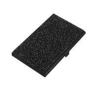 Gadpiparty Metallic Business Card Holder Case Box Rhinestones Fingerprint Resistant Cards Organizer for Ladies and Men