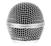 Gadpiparty Microphone Replacement Grille Head Cover Silver Semi-steel Mesh Grill Compatible with Various Mics Noise-reducing Protective Mic Ball Head Mesh for Professional Use