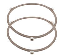 Gadpiparty Microwave Oven Turntable Rings 2Pcs Round Plastic White with Heat Resistant Material, Rotating Support Ring 18.9Cm for Even Heating in Kitchen
