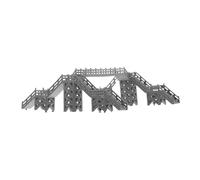 Gadpiparty Mini Footbridge Model for Railway Layouts DIY Building with Realistic Detailing and Compact Design for Sand Table Model Railway Accessories and Home Decor