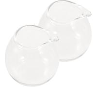Gadpiparty Mini Glass Pitcher with Spout for Coffee 20ml 2pcs - Safe and Reliable, Multipurpose for Espresso, Syrup, Honey & Sauce - for and Tea Parties