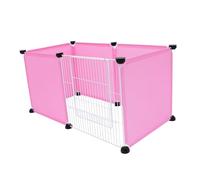Gadpiparty Mini Hedgehog Cage Fence for Pet Hamster Supplies Thick Material Easy Assemble Animal Enclosure for Small Pets Portable Hedgehog Home Playpen Pink