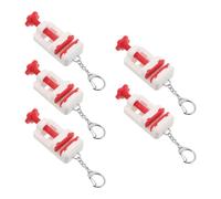 Gadpiparty Mini Vise Keychain Portable and Impact Resistant with Adjustable Clamp and Metal Ring 5pcs Pocket-Sized Red Petg Tool for Bag or Car Key the Go or Party Favour Accessories