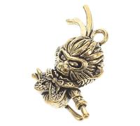 Gadpiparty Monkey King Brass Keychain Charm Unique Zodiac Animal Pendant for Jewelry Making Backpack Luck Amulet Stylish Accessory for Daily Use
