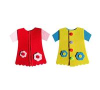 Gadpiparty Montessori Toys Early Learning Basic Life Skills Busy Board Learn to Dress Practice Boards Zip Button Toys for Kids Toddlers Gift 2pcs