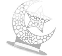 Gadpiparty Moon and Star and Decorative Effect with Sturdy Design Ramadan Acrylic Mirror Tabletop Ornament for Indoor Tabletop and Outdoor Party Decorations