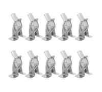 Gadpiparty Mop and Broom Holder Clips Zinc Alloy Metal Tool Clips 10pcs Wall-Mounted with Strong Spring Grip for Organizing Cleaning Supplies in Cabinets and Walls