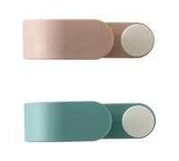Gadpiparty Mop Holder Hooks Simple Nordic Style for Bathroom and Porch 2pcs Wall-Mounted in Green with Polka Dot Design, Firmly Fix The Mop with Fine Workmanship