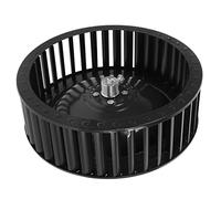 Gadpiparty Motor Exhaust Fan Wind Wheel for Kitchen Range Hood, Metal Black Blower Fan Accessory with Screws and Fixed Shaft, Suitable for Home Kitchen Range Hood Motor Parts