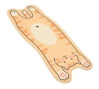 Gadpiparty Mouse for Desktop Cover Decoration Table and Coffee Orange Rubber Mat with Smooth Non- Base, Lengthened and Thickened Design Gaming