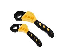 Gadpiparty Multi-Function Rubber Strap Wrench Set 2pcs Manual Operated Tools for Repair Removal Non-Slip Adjustable Grip Suitable for Automotive Maintenance
