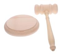 Gadpiparty Multifunctional Judge Gavel with Beech Wood Hammer and Sound Block Auction Hammer for Lawyer Smooth Finish Craftsmanship Easy to Use and Store Natural Wood Color