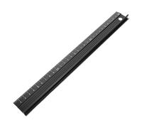 Gadpiparty Multifunctional Sewing Drafting Ruler Black Iron Seam Guide Durable Metal Measuring Tool for Quilting Tailoring Leather Craft with Wear Resistant Surface