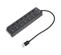 Gadpiparty Multifunctional Usb Hub Adapter Independent Power Control Led Indicators and High-speed Data Transfer for Laptops and Tablets Portable Computer Accessory