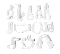 Gadpiparty Music Note Cookie Cutters Electric Guitar Shapes Stainless Steel for Baking with Violin, Piano Versatile Use and Sturdy Design, for Cutting Appetizers and Fruits