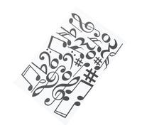 Gadpiparty Musical Notes Wall Sticker for Piano Room and Dorm Black PVC Self-Adhesive Background Wall Decal Safe to Use and Environmentally Protective