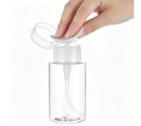 Gadpiparty Nail Polish Remover Pump Dispenser Bottle 10oz/284ml, Clear Push Down Cosmetic Pump Bottle for Make-Up Remover, Face Toner, Micellar Water and Skincare Liquids