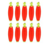 Gadpiparty Nano with Easy to Identify Bite Marks and Moisture Changes 10pcs Red Fishing Floats Sea Fishing Bobber Set Sturdy Foam Material