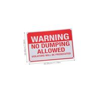 Gadpiparty No Dumping Warning Sign Iron Weather-resistant Legal Notice for Commercial Use with Bold Colors and Visible Text to Prosecute Violators and Maintain Cleanliness