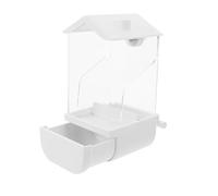 Gadpiparty No Mess Automatic Parrot Feeder with Timer Transparent Food Dispenser Anti-scattering Bird Feeder for Small Birds and Parakeets Cage Water Dispenser with Multiple Mounting Options