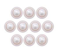 Gadpiparty No-Sew Round Pearl Buttons 25Mm 10Pcs Detachable Pearl Buttons for Windbreakers, Backpacks Down Jackets DIY Craft Embellishments