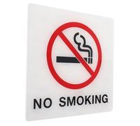 Gadpiparty No Smoking Wall Sign Self Adhesive Acrylic Public Signboard Warning for Malls Supermarkets Hotels Restaurants Offices