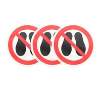 Gadpiparty No Step Here Warning Stickers Safety Signs 3pcs for Dangerous Equipment, Easy to Use and Tear-resistant Pp Pet Material for Factories and Equipment Rooms