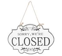Gadpiparty Open Closed Sign Wear-resistant Synthetic Material for Business Places Double-sided Wooden Door Plaque, Decorative Store Accessory to Show Business Status