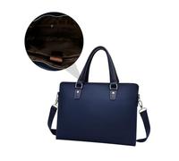 Gadpiparty Oxford Cloth Laptop Briefcase for Men Blue Large Capacity Business Portfolio with Anti-theft Zipper Removable Shoulder Strap Suitable for Work and Daily Essentials