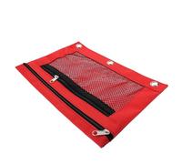 Gadpiparty Oxford Cloth Pencil Pouch for 3-Ring Binder A5 Stationery Bag Red Zipper Binder Pouch for Office and School Use