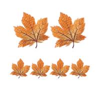Gadpiparty Pack of 6 Maple Leaf Embroidery Appliques for Ironing and Sewing, Colourful DIY Clothing Patches, Durable Fabric Patches for Repair and Decoration of Bags, Shoes