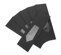 Gadpiparty Packaging Boxes for Small Business 6pcs Black Paper Necktie Display Boxes with Clear Window for Daily Organization and Gifting