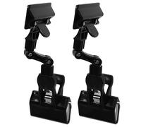 Gadpiparty Painting Holder Double Head Clip 2 Pieces Adjustable Rotatable Flexible Paper Clamp for Artists and Label Holding Black
