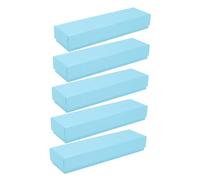 Gadpiparty Paper Pencil Box Stationery Case Multi-Functional Storage Box with Bookmark Holder 5Pcs Set Rectangular Paper Pen Container for Students Office and School Use