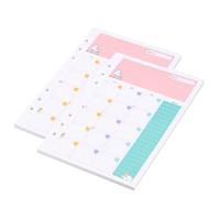 Gadpiparty Paper Refills Bright Colorful Design 2pcs Size A5 6 Holes Monthly Plan Pattern for Writing and Easy Page Turning for Loose Leaf Notebook Planner Notepad