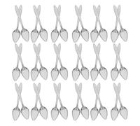 Gadpiparty Parrot Feeding Spoon with Curved Head Stainless Steel 50pcs for Precision Feeding Portable Bird Hand-rearing Utensil Suitable for Exotic Birds and Fragile Pets