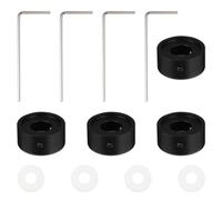 Gadpiparty Pedal Footswitch Toppers Extend Service Life and Provide Comprehensive Protection for Guitar Effect Pedals for 4 Sets Black Aluminium Alloy for Musicians and Performers