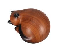 Gadpiparty Pet Urn and Easy Access for Cleaning Resin Small Keepsake Urn with Embedded Sealing Cap Sleeping Cat Shape with Rounded Corners, Elegant Minimalist Tree Texture for Cat Ashes