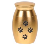 Gadpiparty Pet Urn Box Stainless Steel Cremation Storage Tank with Paw Print for Dog Cat Ashes Memorial Keepsake Cremation Holder Suitable for Pet Hair Tooth Storage