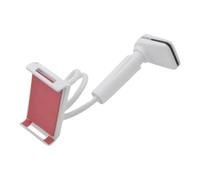 Gadpiparty Phone Holder Rack Tablet Support for Family Members and Co-workers with Charging Cable Hole Free Your Hands Pvc Material White Gooseneck Design Suitable for Mobile Phone and Tablet