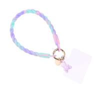 Gadpiparty Phone Wrist Strap Silicone Anti-slip Night Glow Bear Charm for Mobile Phones Blue-purple Gradient Lanyard and Travel