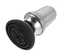 Gadpiparty Pivoting Crutch Tip with Smooth Rotation and Traction, Silver Stainless Steel and Rubber Non-slip Replacement for Outdoor Activities and Rehabilitation