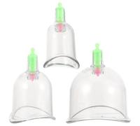 Gadpiparty Plastic Cupping Cups Set Includes 3 U-Shaped and C-Shaped Suction Cups 3pcs Easy to Use Therapy Cupping Tool for Home Use and Beauty Salons Suitable the Elder